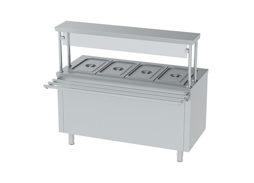 [SHA.7021D] HOT SERVICE UNIT, 6GN1/1, ELECTRIC W/TRAY SLIDER&SHELF, ON HEATED CUPBOARD