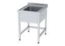 SINK UNIT, 1 BOWL (400x500x300 mm), W/O BOTTOM SHELF, BACKSPLASH