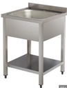 SINK UNIT, 1 BOWL (500x500x300 mm), W/ BOTTOM SHELF, BACKSPLASH