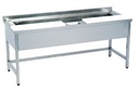 FISH PREPARATION TABLE WITH SCRAPPING HOLE&POLYETHYLEN BLOCKS