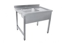 LOADING TABLE, SINGLE SINK:40x50x30 cm AND UPSTAND