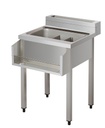 COCTAIL STATION, W/ ISOLATED ICE WELL, SPEED RAIL, W/ BOTTOM SHELF, TABLE TOP