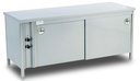 HEATED CUPBOARD, ELC, PERFORATED MID SHELF, VENTILATED HEATING, ISOLATED BODY, BACKSPLASH
