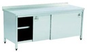 CUPBOARD, W/BOTTOM & MID SHELF, SLIDING DOOR, BACKSPLASH