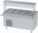 COLD SERVICE UNIT, 4GN1/1, ELECTRIC, ON CUPBOARD, W/TRAY SLIDER&SHELF