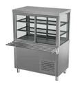 COLD DISPLAY SERVICE CABINET, ON CUPBOARD, WITH TRAY STAND